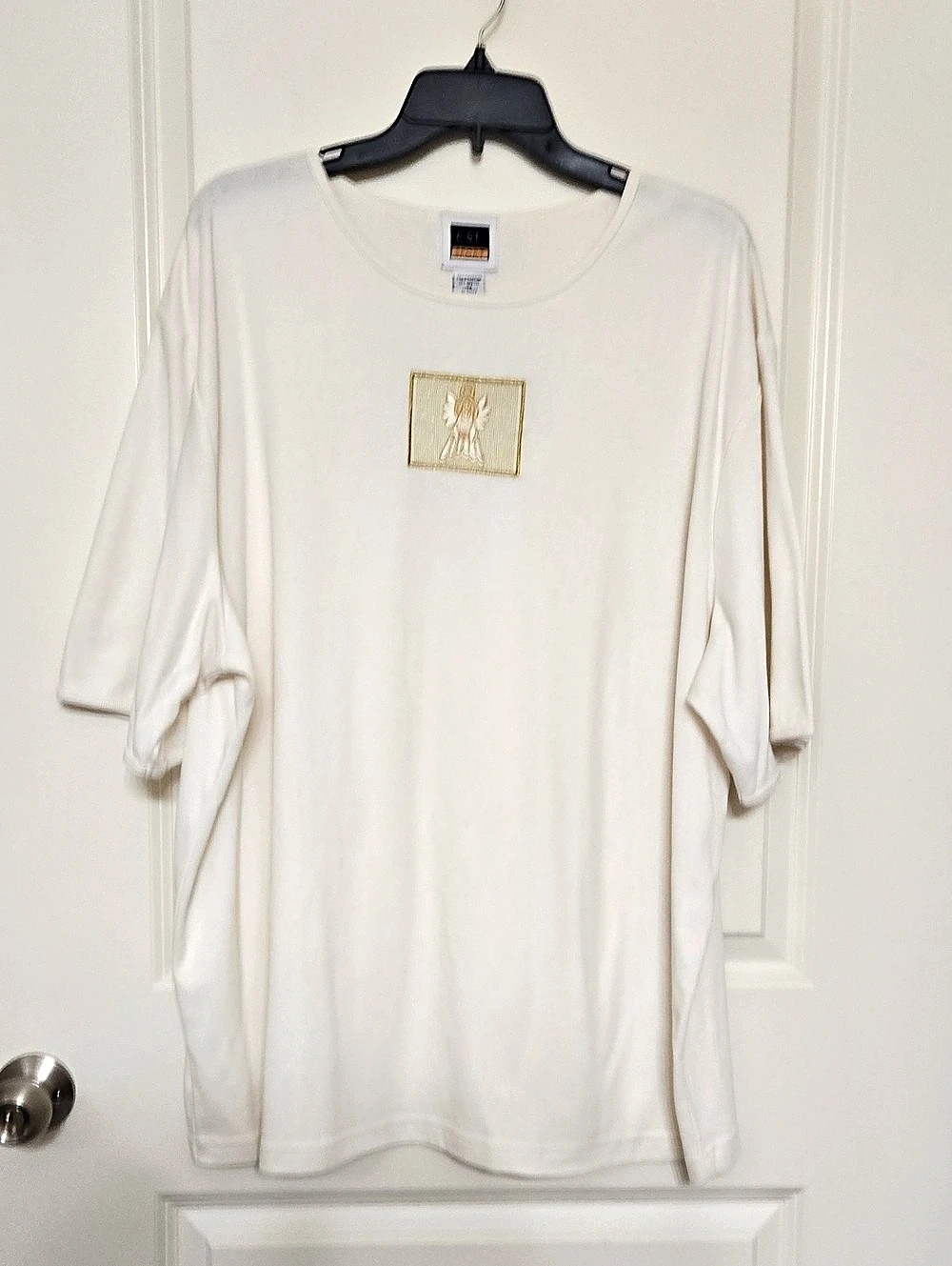 C.S.T. Sport Short Sleeve Top in White Size 3X NWT